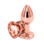 7447 Plug Anal Aco Coracao Luxo 8,5cm (M) rose - Sex Shop em Curitiba