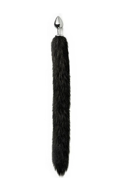 7438 Plug Anal Rabo de Raposa Pret 80cm - Sex Shop em Curitiba