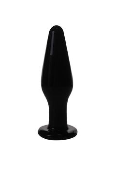 8807 Plug Anal de Vidro Form. Conico - 11,6x3,3 cm pr - Sex Shop em Curitiba