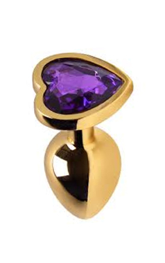 7055 Plug Anal Coracao Aco Dour. Tam P (7,50) - Sex Shop em Curitiba