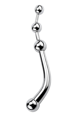 6597 PLUG ANAL INOX COM 3 BOLAS - Sex Shop em Curitiba