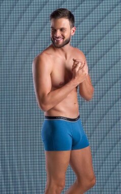 161J1-078 CUECA BOXER JEANS (M) - Sex Shop em Curitiba