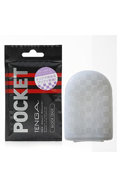 POT003 MASTURBADOR TENGA POCKET BLOCK EDGE - Sex Shop em Curitiba