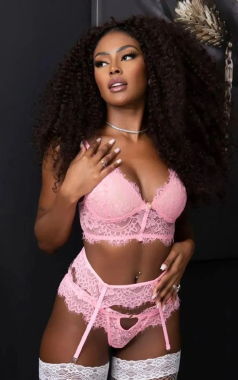 04001 CONJUNTO EM RENDA rosa M - Sex Shop em Curitiba