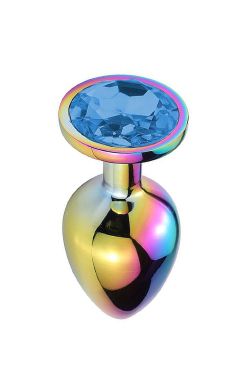 6595 PLUG ANAL INOX PEDRA  8,5CM - M - Sex Shop em Curitiba